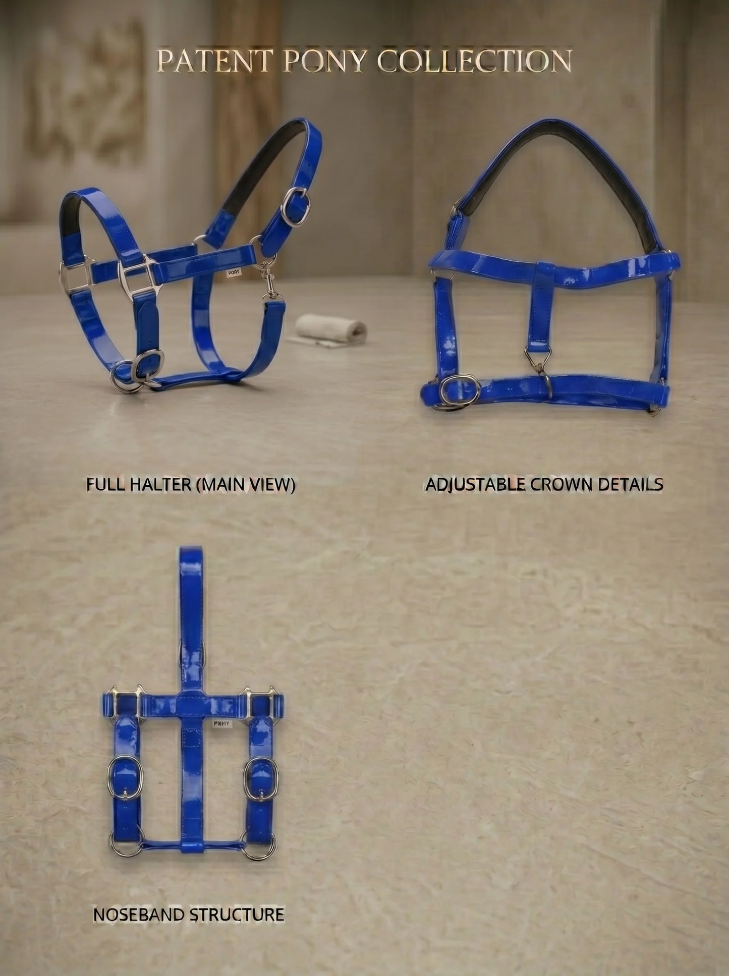 Royal Blue Waterproof Biothane Head Collar