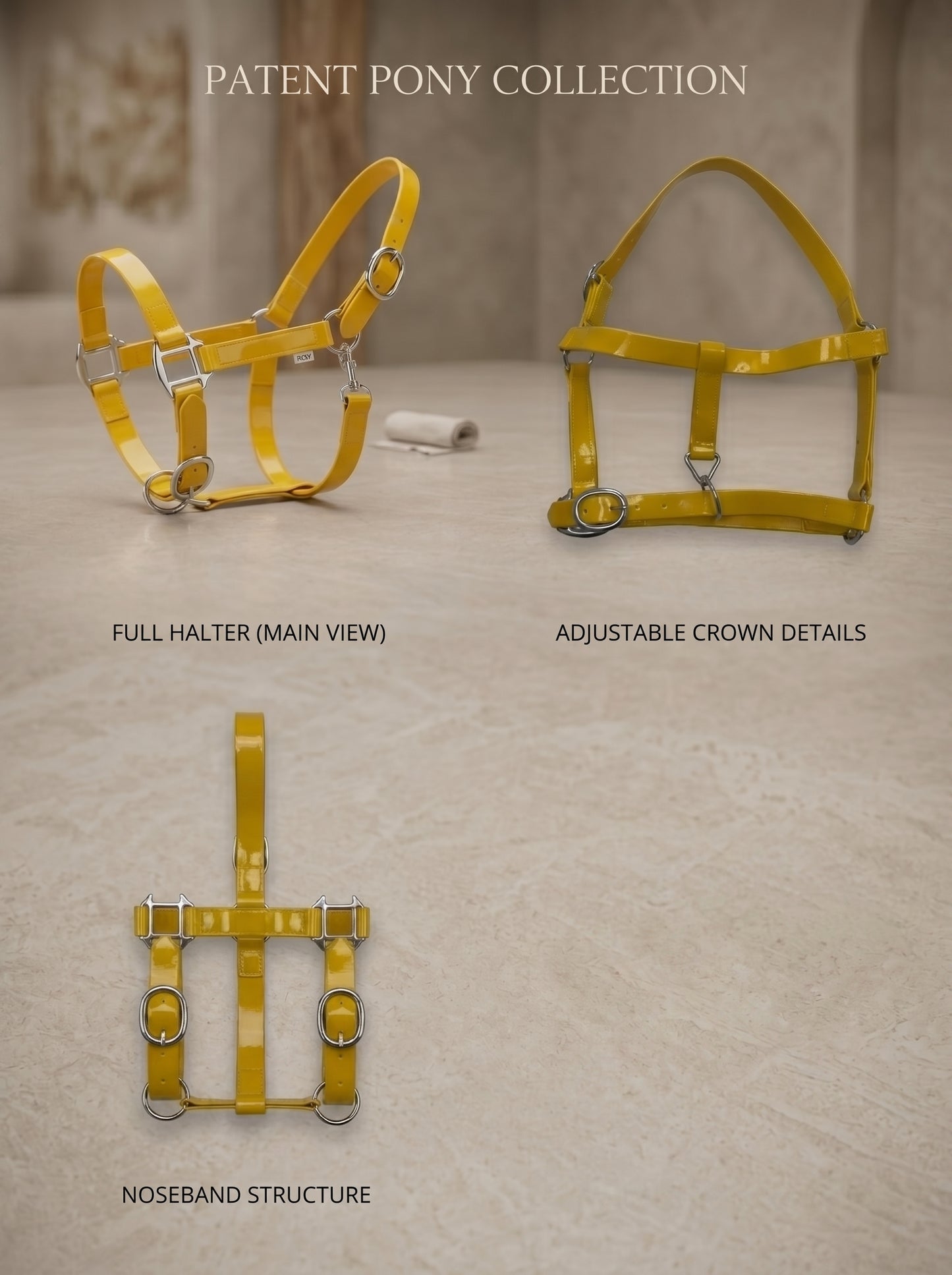 Yellow Waterproof Biothane Head Collar